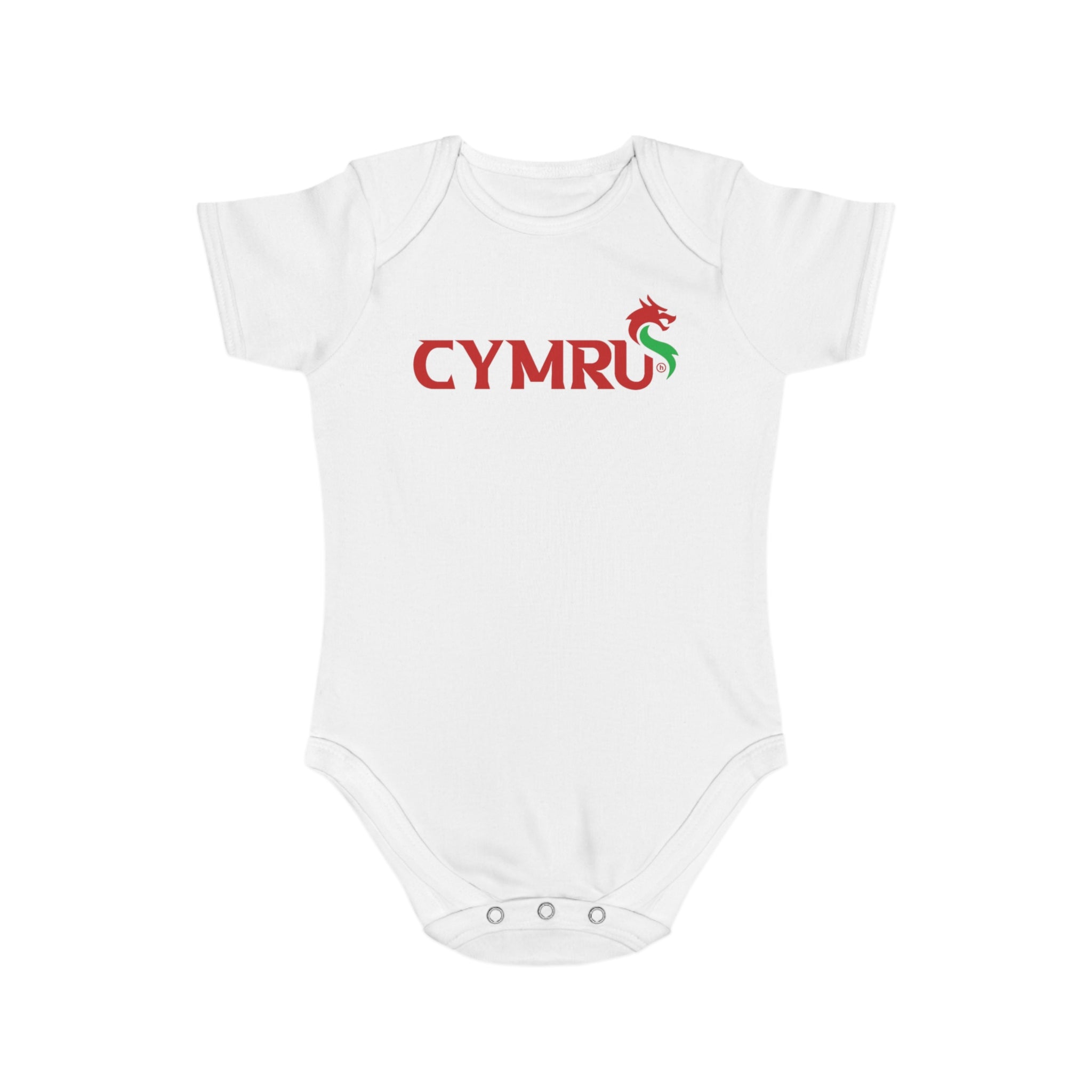 TⓗeCymruDesign 'Dragon' Short Sleeve Baby Bodysuit