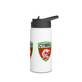 TⓗeCymruDesign 'Original' Stainless Steel Water Bottle, Standard Lid