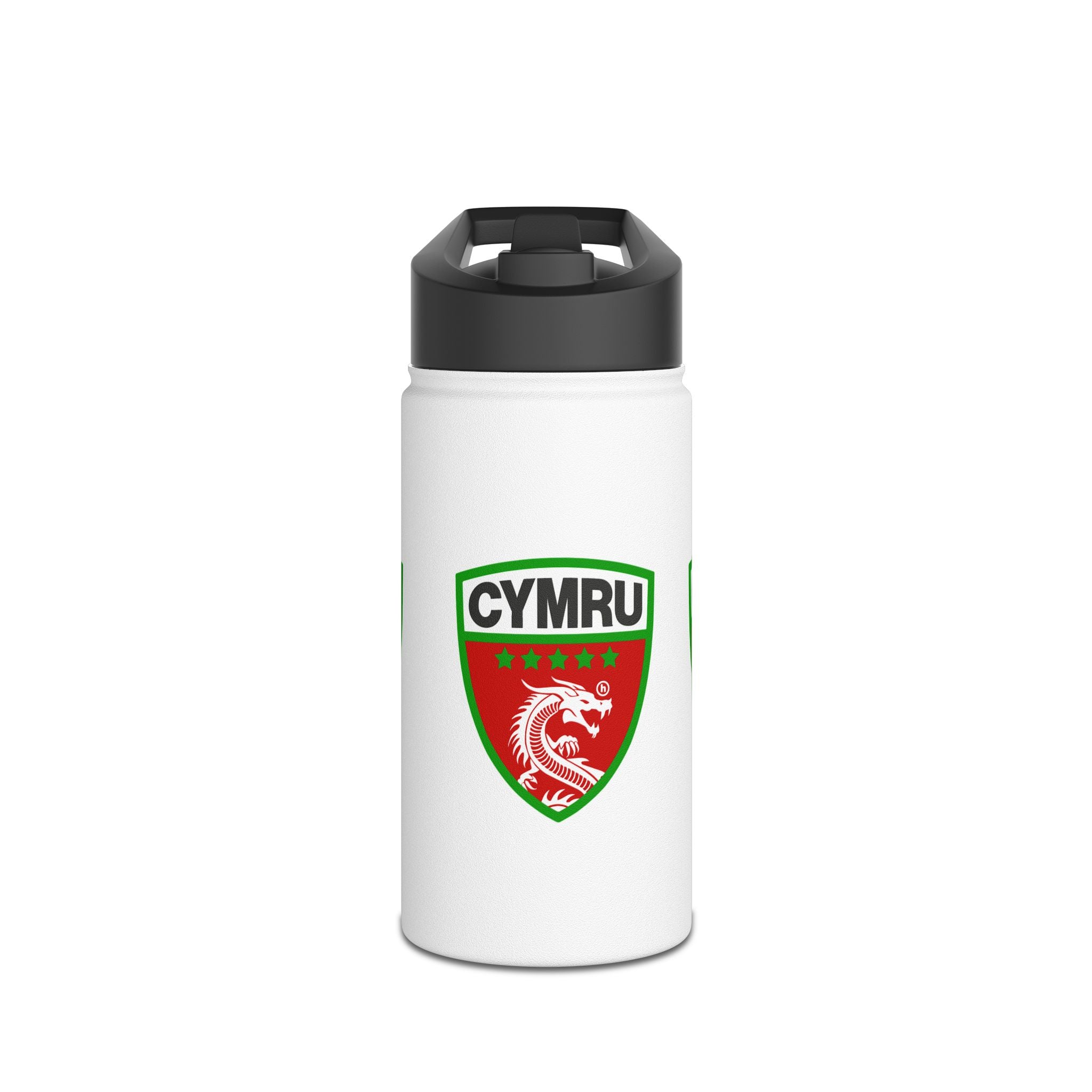 TⓗeCymruDesign 'Original' Stainless Steel Water Bottle, Standard Lid