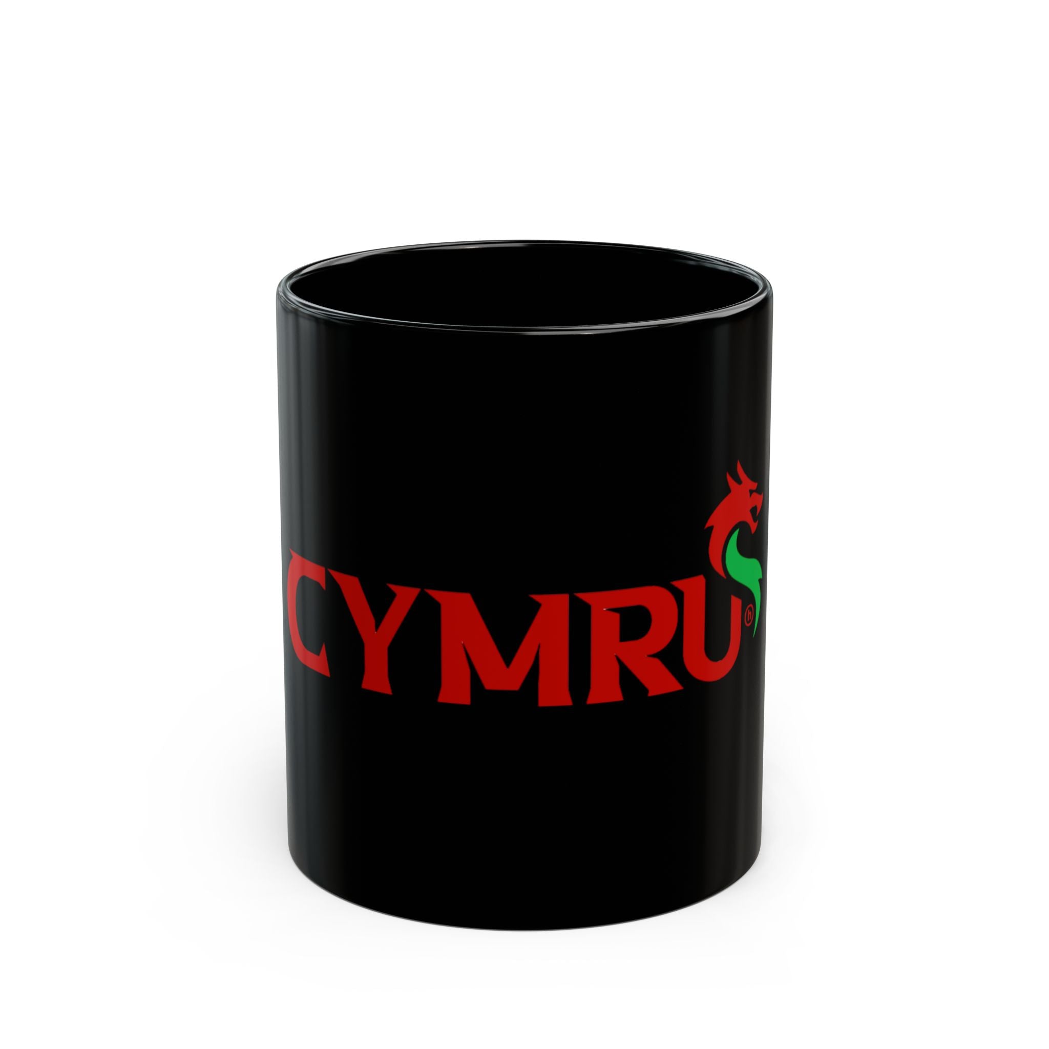 TⓗeCymruDesign 'Dragon' Black Mug (11oz, 15oz)